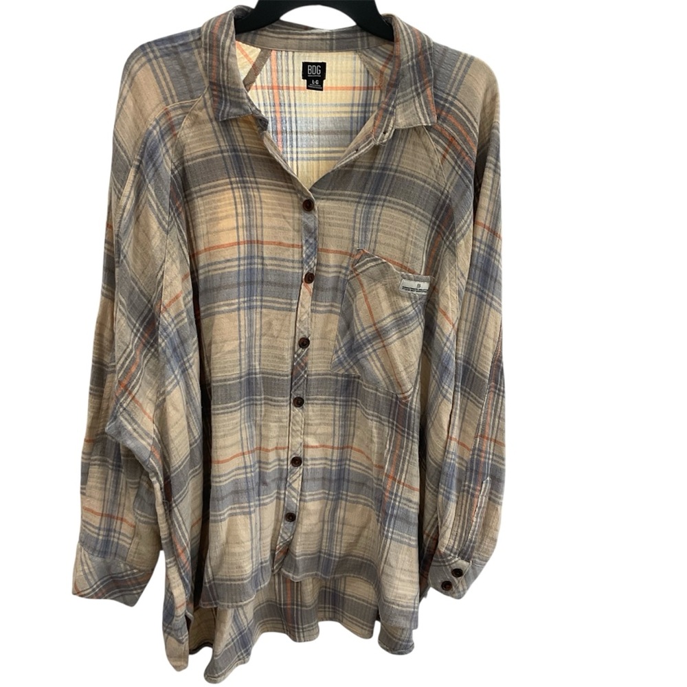 BDG plaid button down shirt